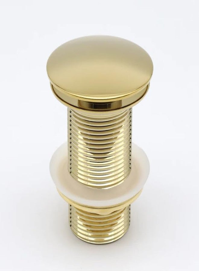 B Backline Brass Heavy Quality Full Threaded Pop Up Waste Coupling 32 MM - 5" Inche (5" Gold Glossy) - Image 1